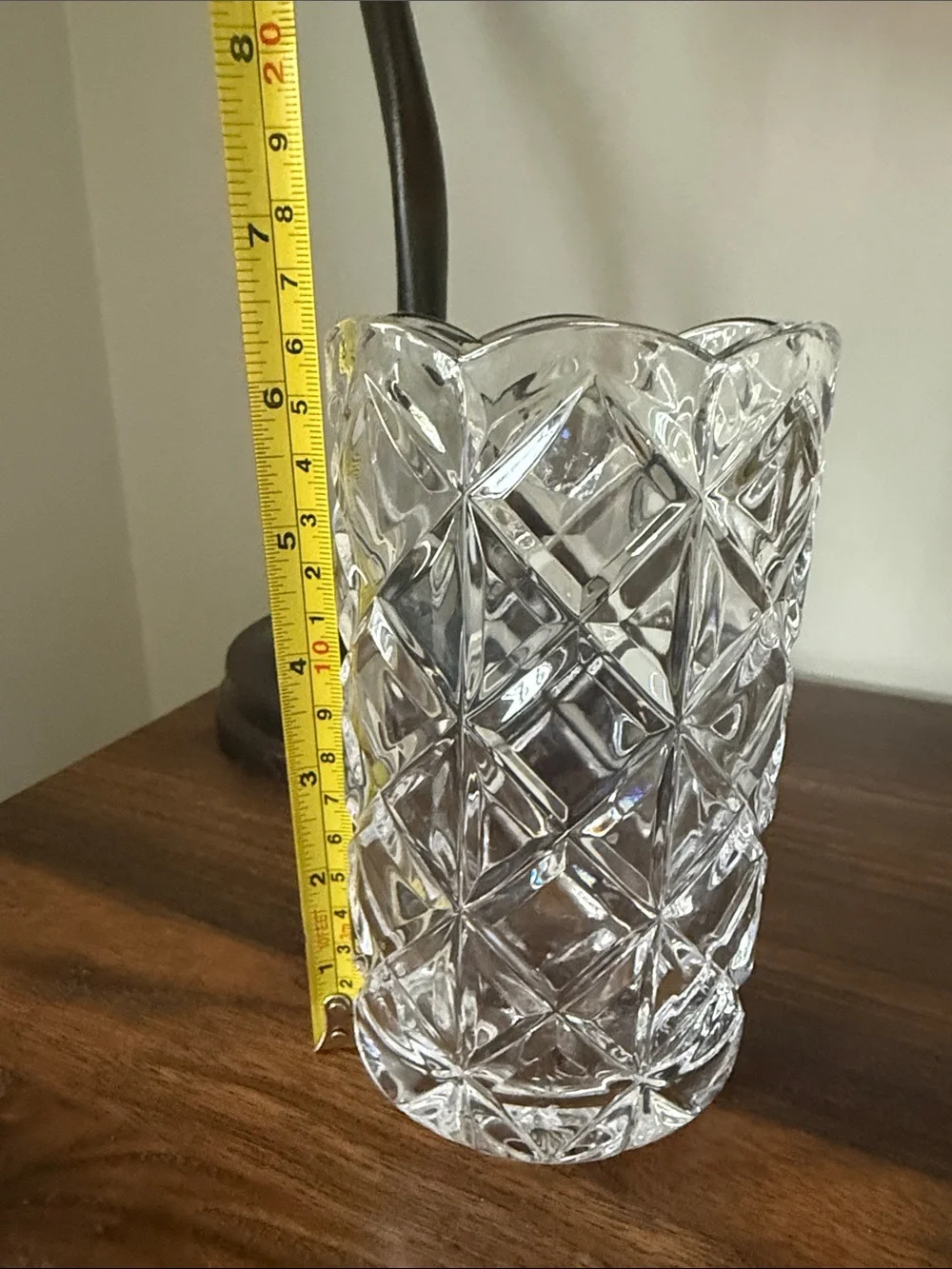 Marquis by Waterford Crystal 6” Vase Scalloped Rim Austria EUC